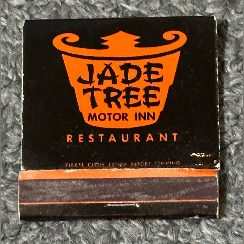 Vintage Matchbook Jade Tree Motor Inn Restaurant Myrtle Beach SC Carolina USED